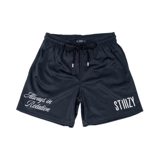 STIIIZY Mesh Basketball Shorts - Black, Front