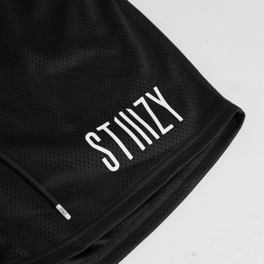 STIIIZY Mesh Basketball Shorts - Black, Left side Detail
