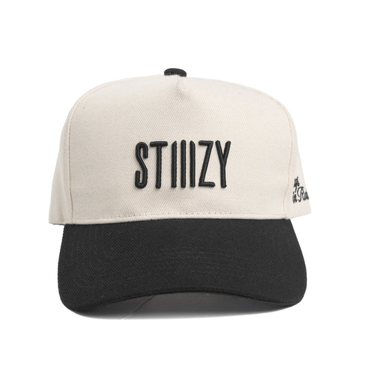 STIIIZY A-Frame Snapback Hat - Cream, Front