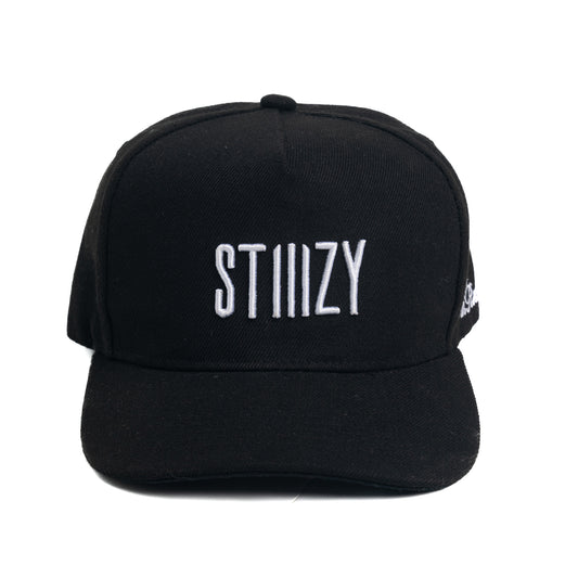 STIIIZY A-Frame Snapback Hat - Black, Front