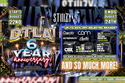 STIIIZY DTLA Celebrates 6 Years – 3 Days of Crazy Deals & Exclusive Drops!