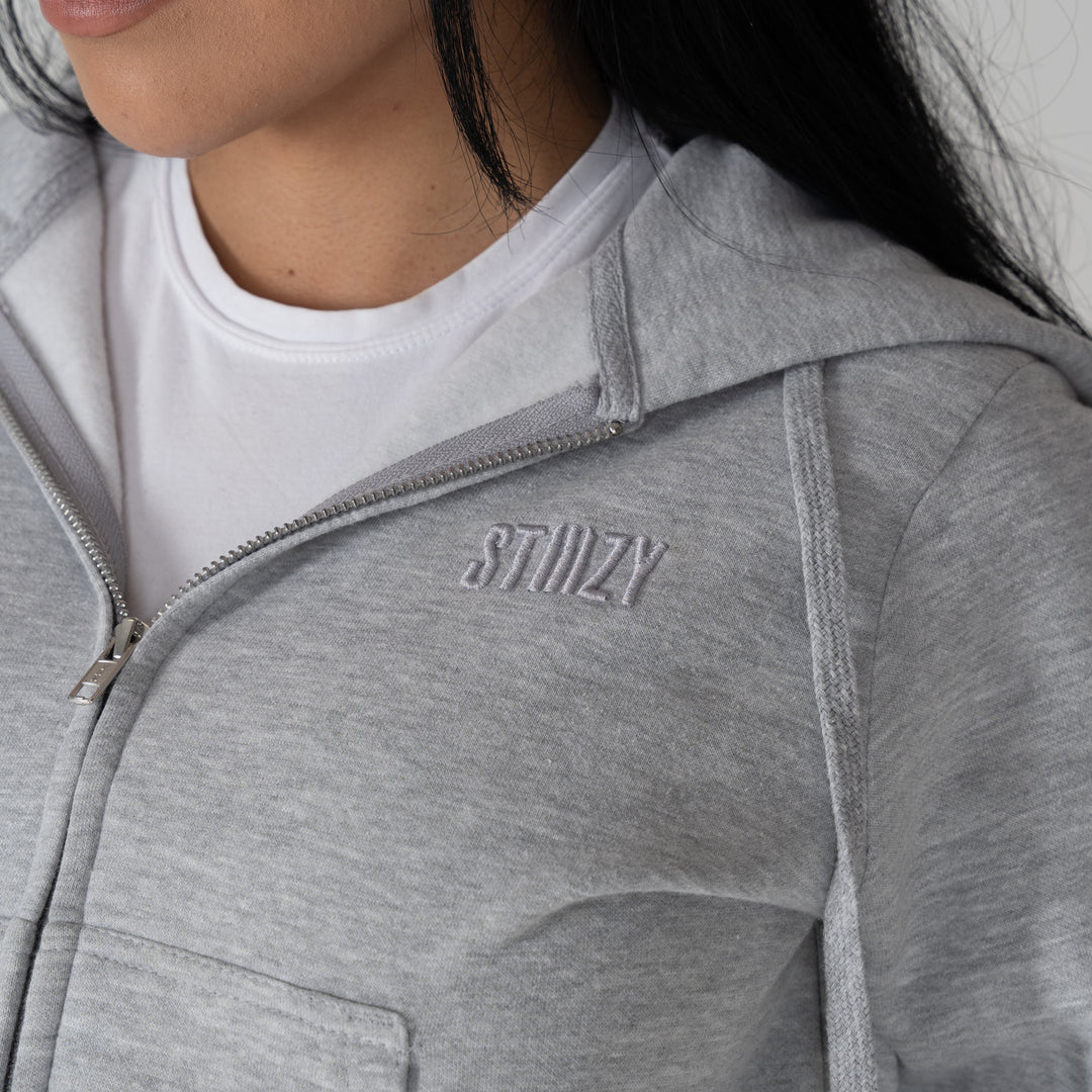 STIIIZY Women's Cropped Hoodie - Grey